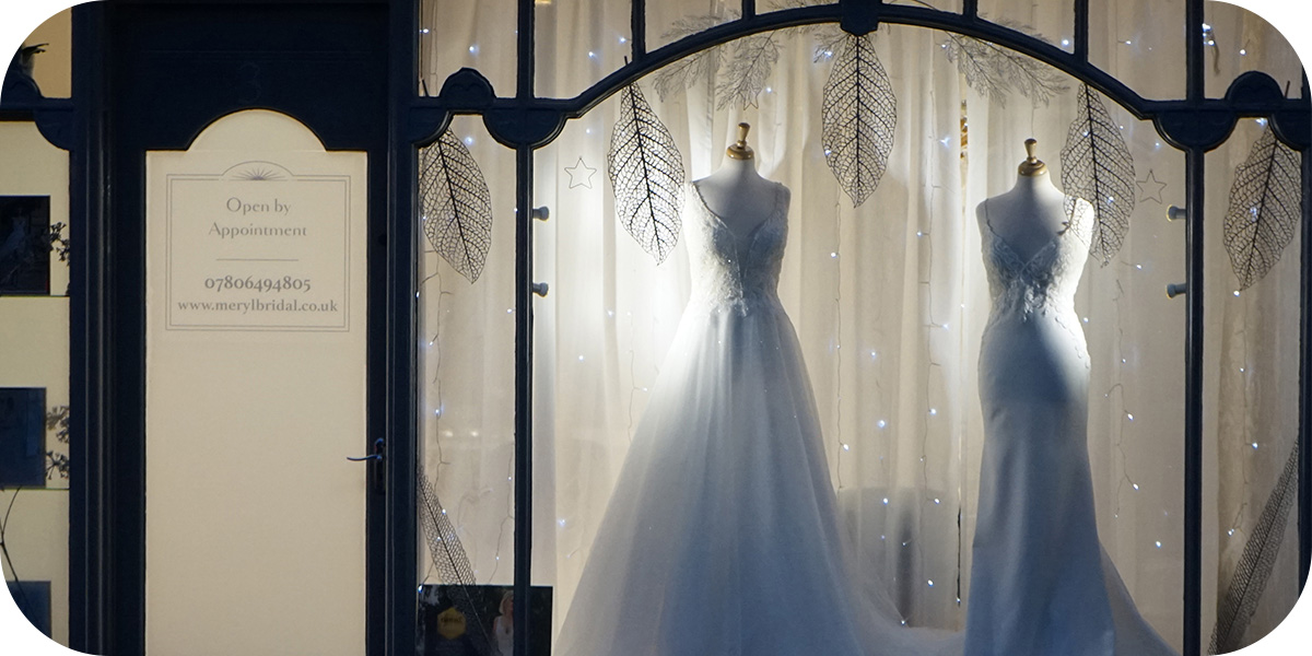 Meryl Bridal Wedding Dress Shop Window